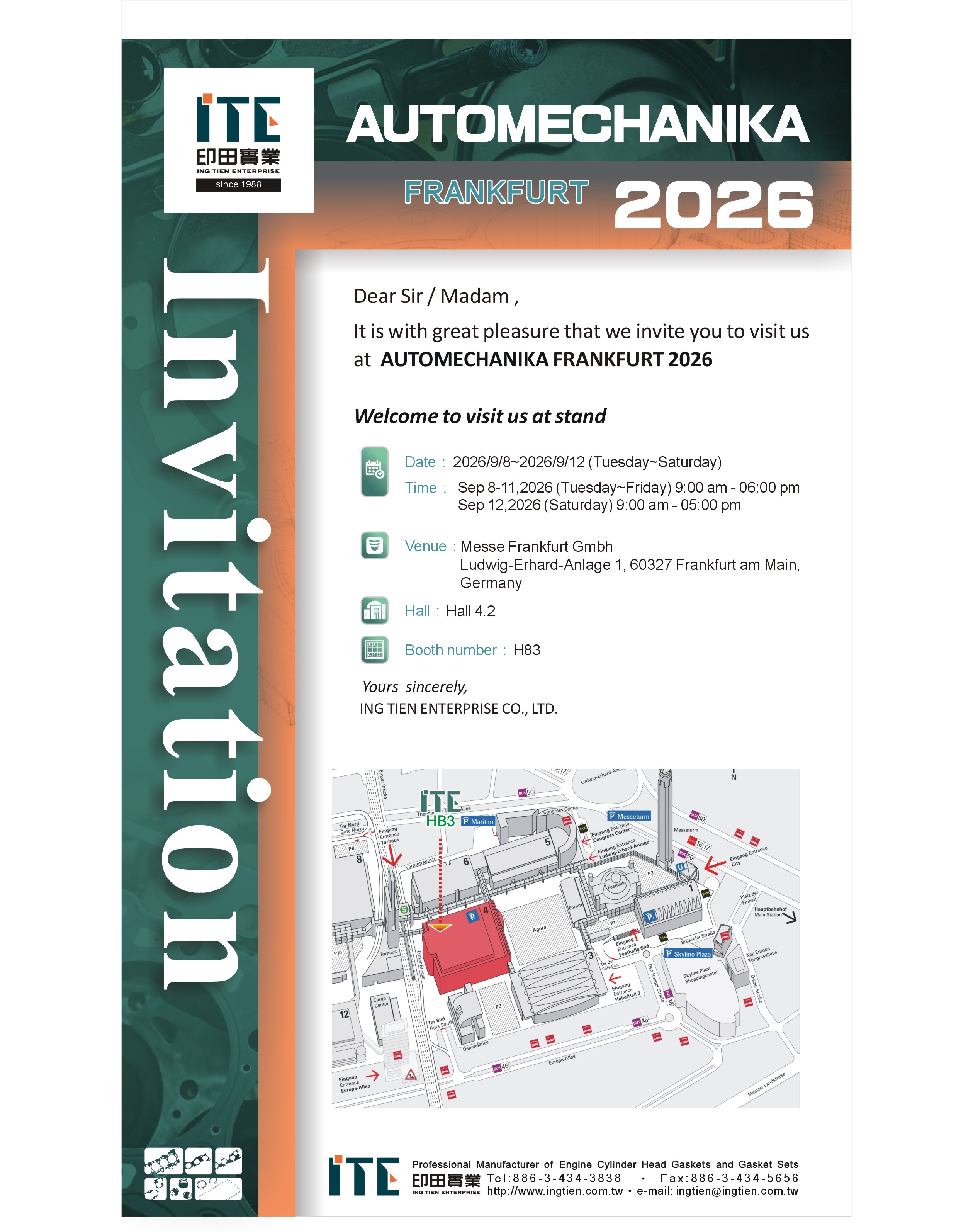 2026 Automechanika Frankfurt Show 2026/09/08~09/12